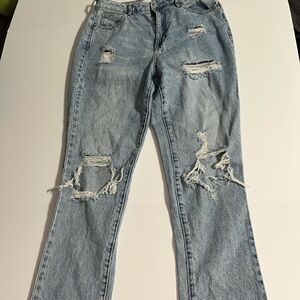 PacSun Vintage Wash Distressed Straight Jeans